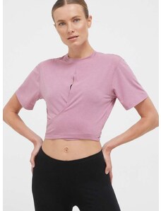 Majica kratkih rukava za jogu adidas Performance Studio boja: ružičasta