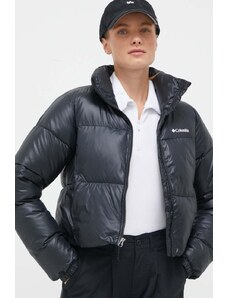 Jakna Columbia Puffect Cropped Jacket za žene, boja: crna, za zimu, 2002491