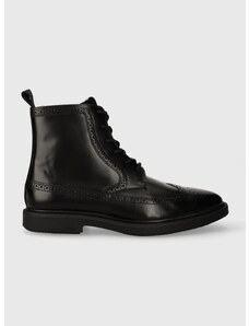 Kožne cipele BOSS Larry za muškarce, boja: crna, 50503617