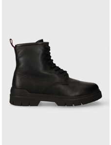 Kožne cipele HUGO Ryan za muškarce, boja: crna, 50503862