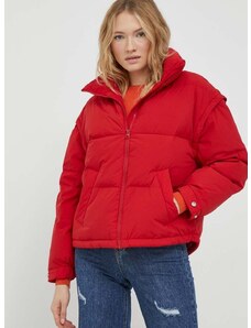 Pernata jakna United Colors of Benetton za žene, boja: crvena, za zimu