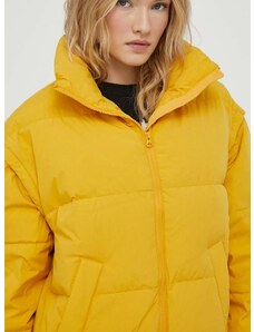 Pernata jakna United Colors of Benetton za žene, boja: žuta, za zimu, oversize