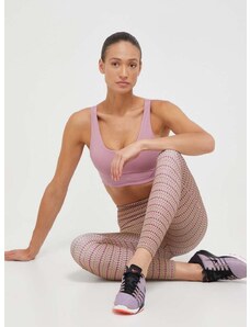 Tajice za jogu adidas Performance Studio boja: ružičasta, s uzorkom