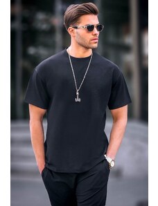 Madmext Black Regular Fit Basic Men's T-Shirt 6099