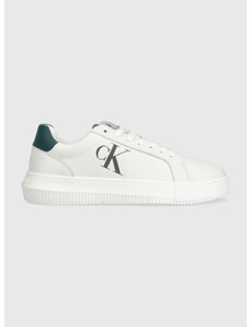 Kožne tenisice Calvin Klein Jeans CHUNKY CUPSOLE LACEUP LTH MIX boja: bijela, YM0YM00775