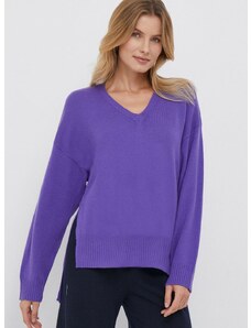 Vuneni pulover United Colors of Benetton za žene, boja: ljubičasta