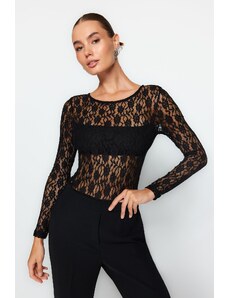 Trendyol Black Knitted Lace Body