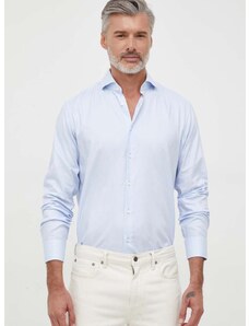 Pamučna košulja BOSS za muškarce, regular, s talijanskim ovratnikom