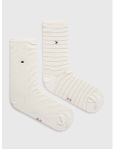 Čarape Tommy Hilfiger 2-pack za žene, boja: bijela