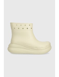 Gumene čizme Crocs Classic Crush Rain Boot za žene, boja: bež, 207946