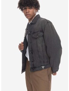 Guess U.S.A. Traper jakna Guess Vintage Denim Jacket za muškarce, boja: crna, za prijelazno razdoblje, oversize, M3GU97.D4XV0-JTMU
