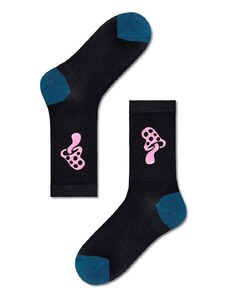Čarape Happy Socks Caroline Crew Sock za žene, boja: crna