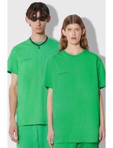 Pamučna majica Pangaia boja: zelena, s tiskom