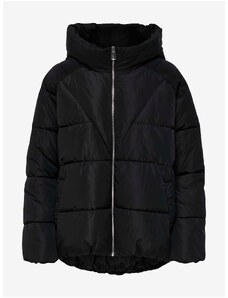 Only Crna ženska prošivena zimska jakna s kapuljačom SAMO Alina - Žene