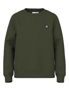 NAME IT Sweater majica tamno zelena / bijela