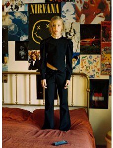 Dječji džemper Sisley boja: crna, lagani