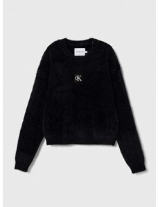 Dječji džemper Calvin Klein Jeans boja: crna