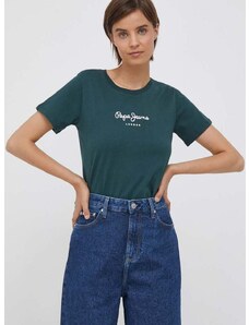 Pamučna majica Pepe Jeans Wendys boja: zelena