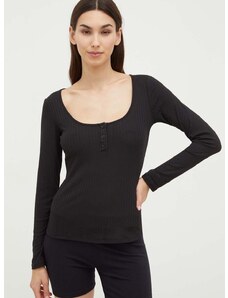 Homewear majica dugih rukava Guess boja: crna