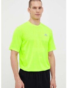 Majica kratkih rukava za trčanje adidas Performance Ultimate boja: zelena, bez uzorka