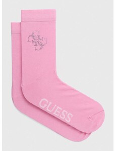 Čarape Guess za žene, boja: ružičasta