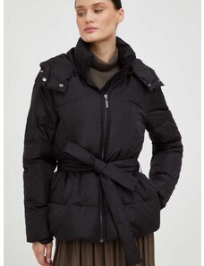 Pernata jakna Bruuns Bazaar za žene, boja: crna, za zimu