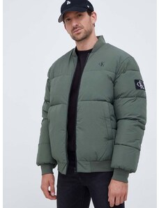 Bomber jakna Calvin Klein Jeans za muškarce, boja: zelena, za zimu