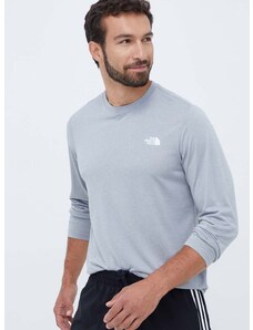 Sportska majica dugih rukava The North Face Reaxion boja: siva, melanž