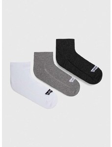 Čarape Levi's 3-pack boja: siva