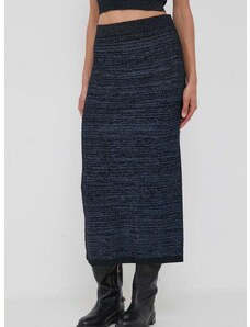 Suknja Sisley boja: tamno plava, midi, pencil