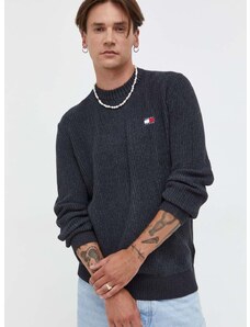 Pamučni pulover Tommy Jeans boja: crna