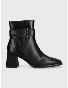 Kožne gležnjače Vagabond Shoemakers HEDDA za žene, boja: crna, s debelom potpeticom, 5602.001.20