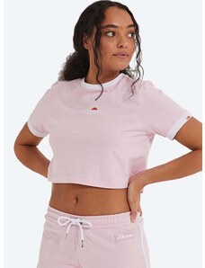 Pamučna majica Ellesse boja: ružičasta, SGJ11884-WHITE