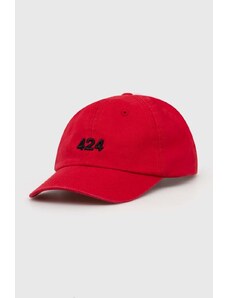 Pamučna kapa sa šiltom 424 boja: crvena, s aplikacijom, 35424L01.236585