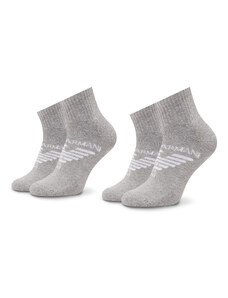Set od 2 para ženskih visokih čarapa Emporio Armani