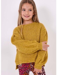 Dječji pulover s postotkom vune Mayoral boja: žuta, topli