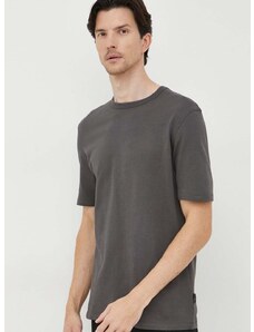 Pamučna majica Sisley boja: siva, bez uzorka