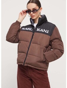Dvostrana jakna Karl Kani za žene, boja: smeđa, za zimu