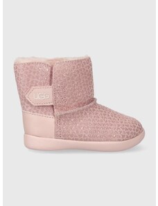 Dječje kožne cipele za snijeg UGG T KEELANEL HEARTS boja: ružičasta