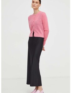 Vuneni pulover American Vintage Gilet za žene, boja: ružičasta, lagani
