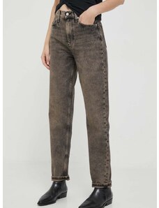 Traperice Calvin Klein Jeans za žene, boja: smeđa