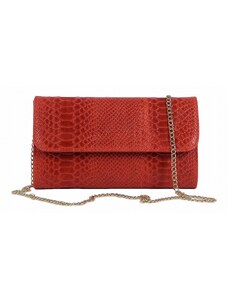 Luksuzna Talijanska torba od prave kože VERA ITALY "Tilera", boja crvena, 13x23cm