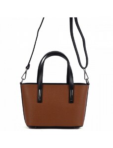 Luksuzna Talijanska torba od prave kože VERA ITALY "Likrena", boja konjak, 15x22cm