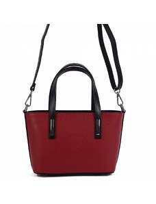 Luksuzna Talijanska torba od prave kože VERA ITALY "Mikrena", boja tamnocrvena, 15x22cm