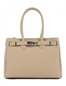 Luksuzna Talijanska torba od prave kože VERA ITALY "Kelta", boja bež, 21x29cm