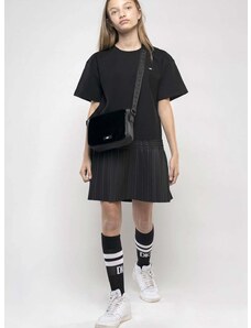 Dječja haljina Dkny boja: crna, mini, ravna