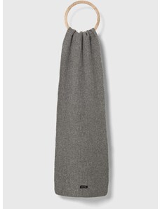 Kratki vuneni šal Calvin Klein boja: siva, melanž