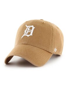 Pamučna kapa sa šiltom 47 brand MLB Detroit Tigers boja: smeđa, s aplikacijom