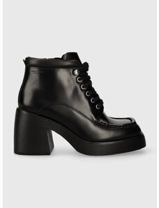 Kožne gležnjače Vagabond Shoemakers BROOKE za žene, boja: crna, s debelom potpeticom, 5644.004.20