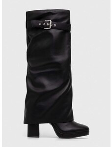 Čizme Steve Madden Mella za žene, boja: crna, s debelom potpeticom, SM11002692